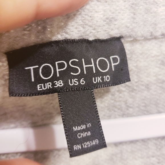 Topshop Long Grey Cardigan Oversized - Picture 3 of 6